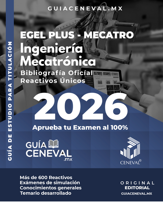 Guía Ceneval EGEL Plus Ingeniería Mecatrónica 2026 - Temario de control y automatización